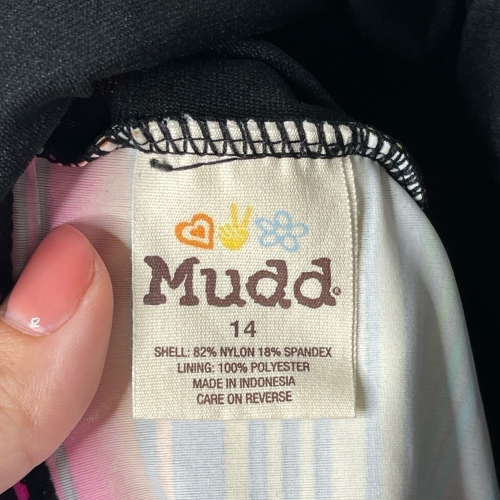 MUDD Kids Swimsuit Top Size 14 Rainbow Print NWT Pool Beach Sun MSRP 34.00 - Picture 5 of 9